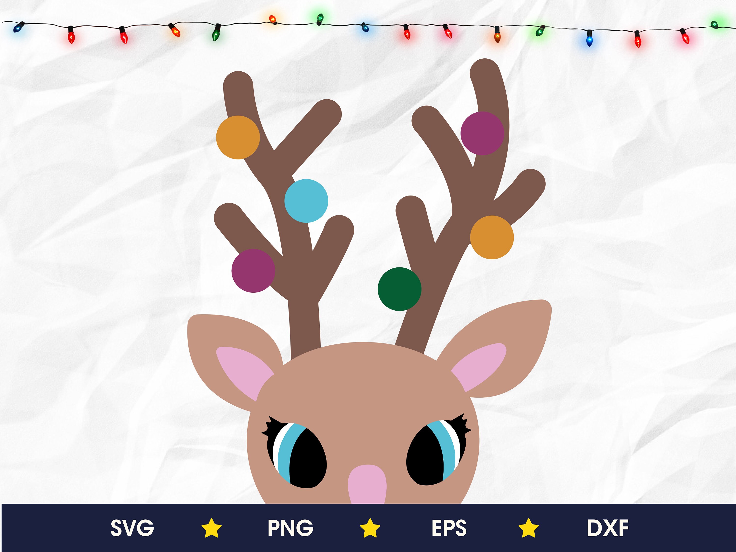 Girl Reindeer SVG