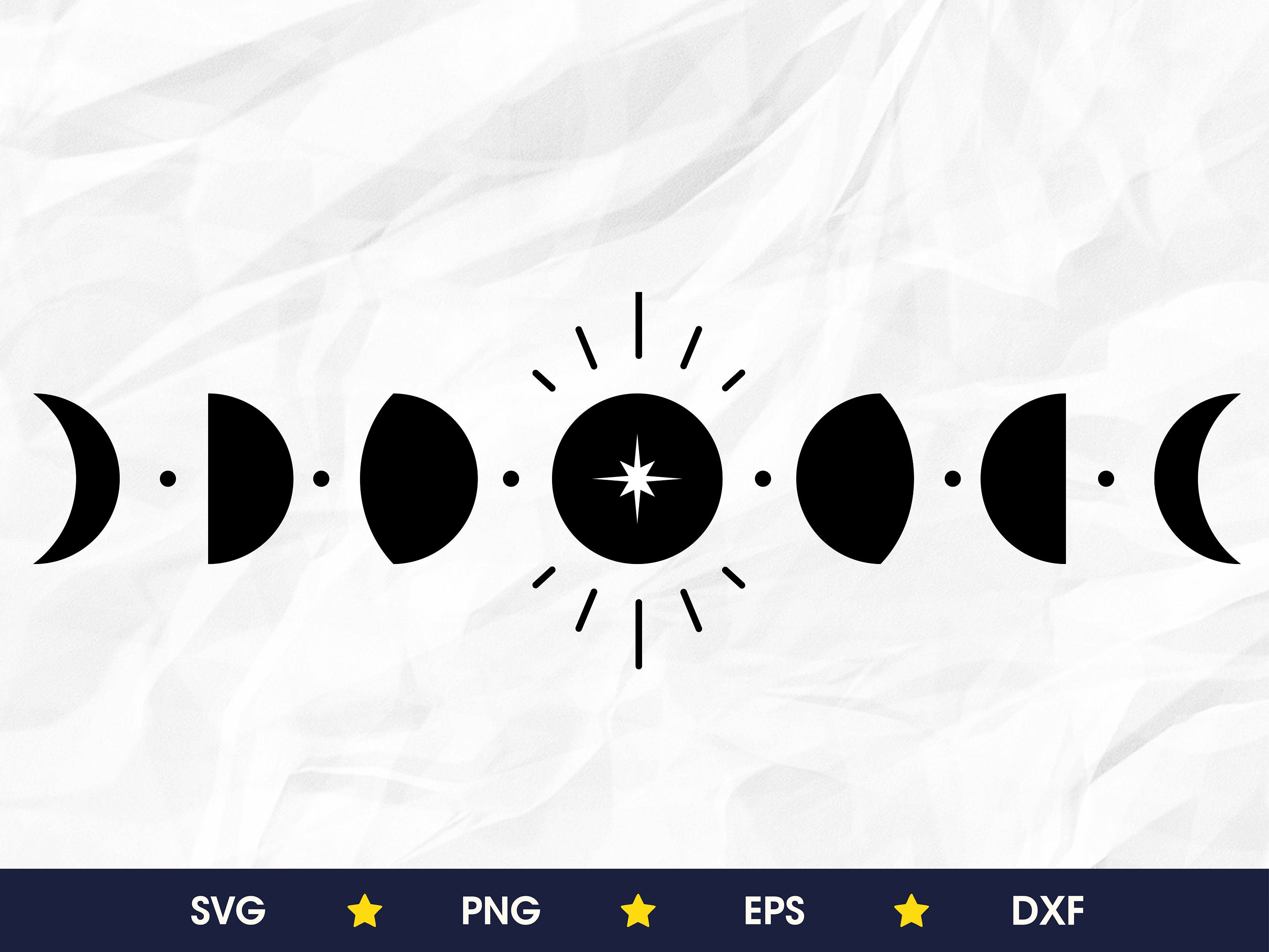 Moon Phases Svg Moon Phases Png Moon Phases Eps Moon Etsy