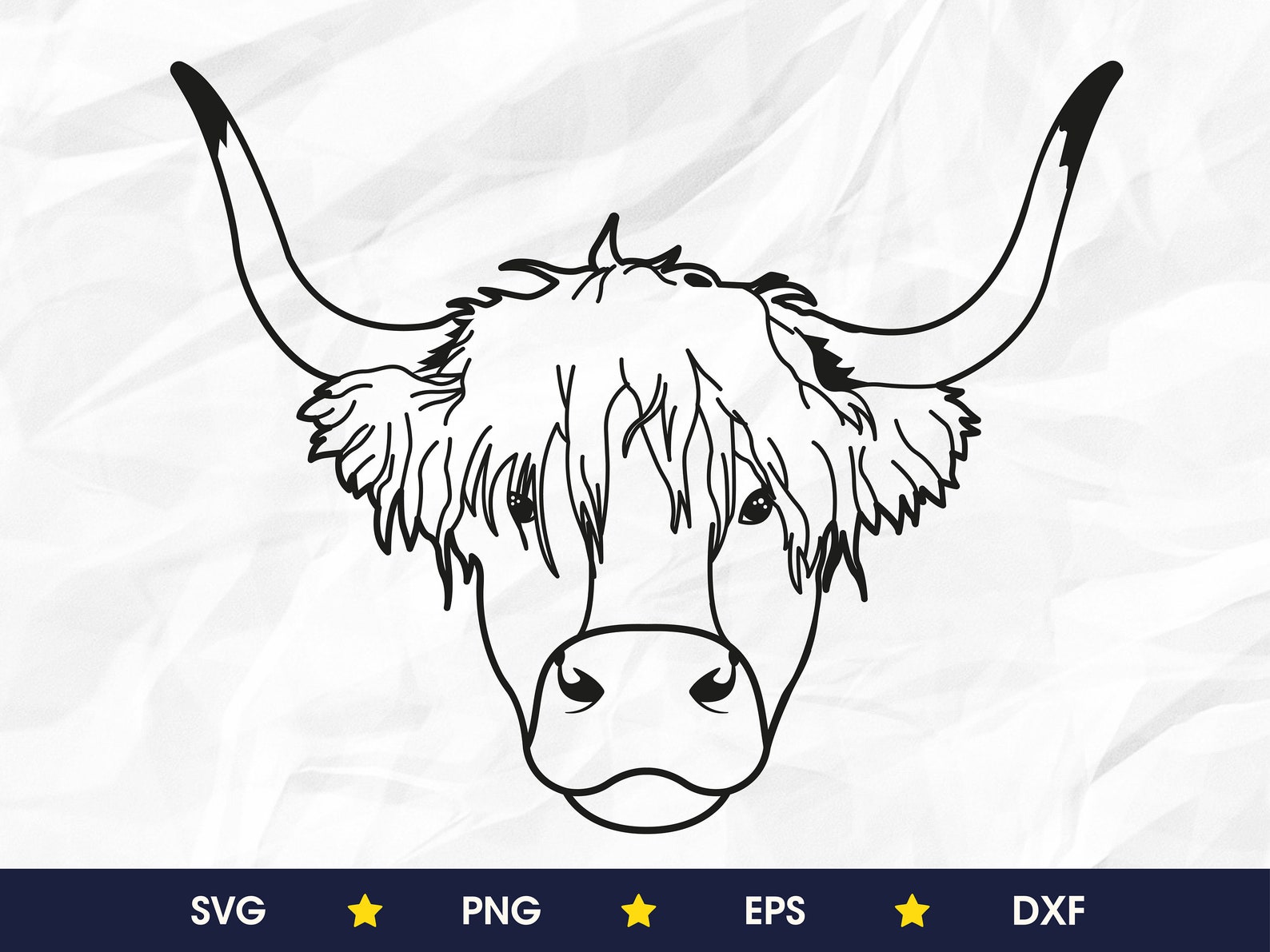 Highland cow svg highland cow decal highland cow stencil svg | Etsy