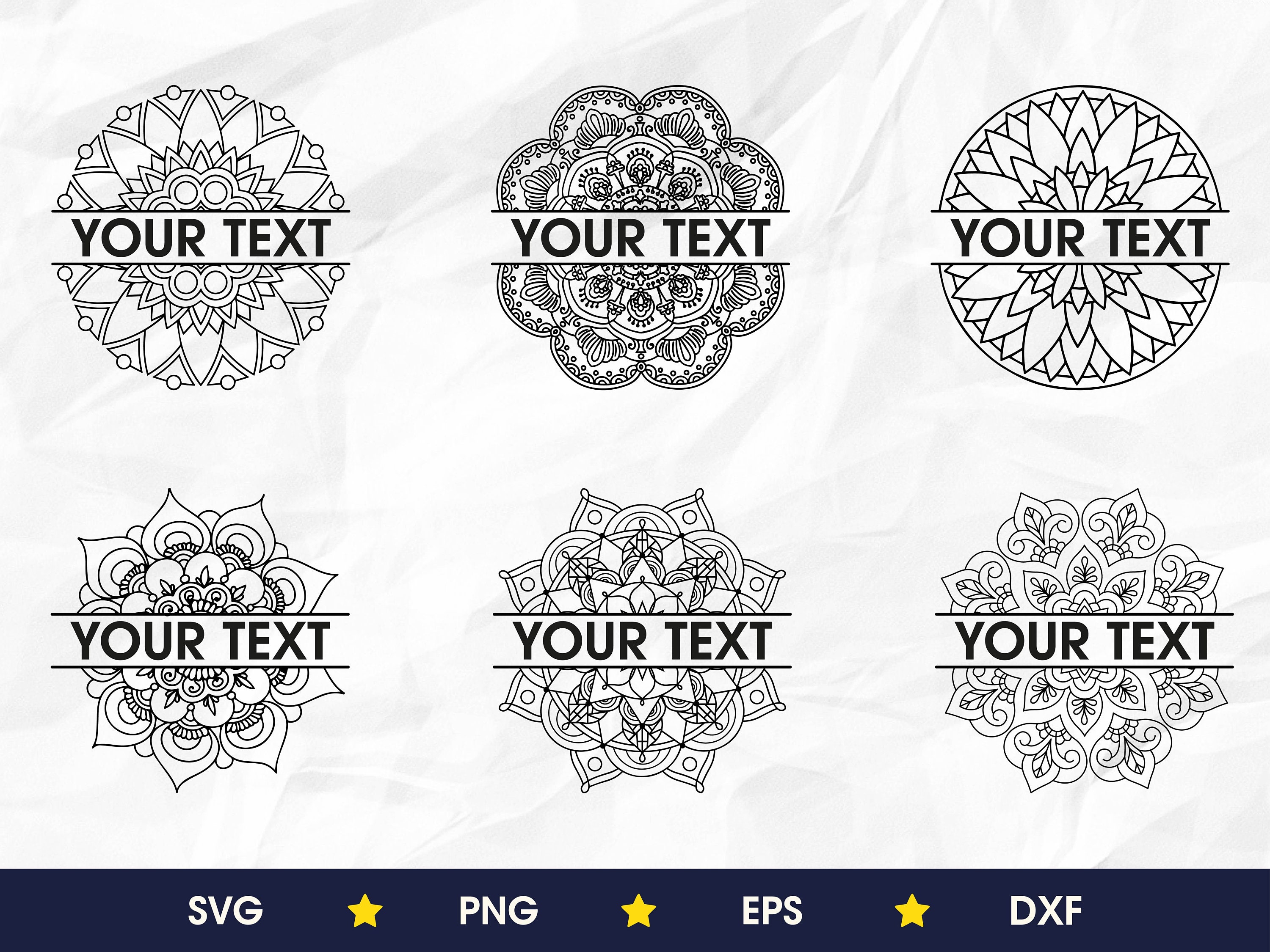 Download Half Mandala Svg Bundle Png Eps Dxf Etsy