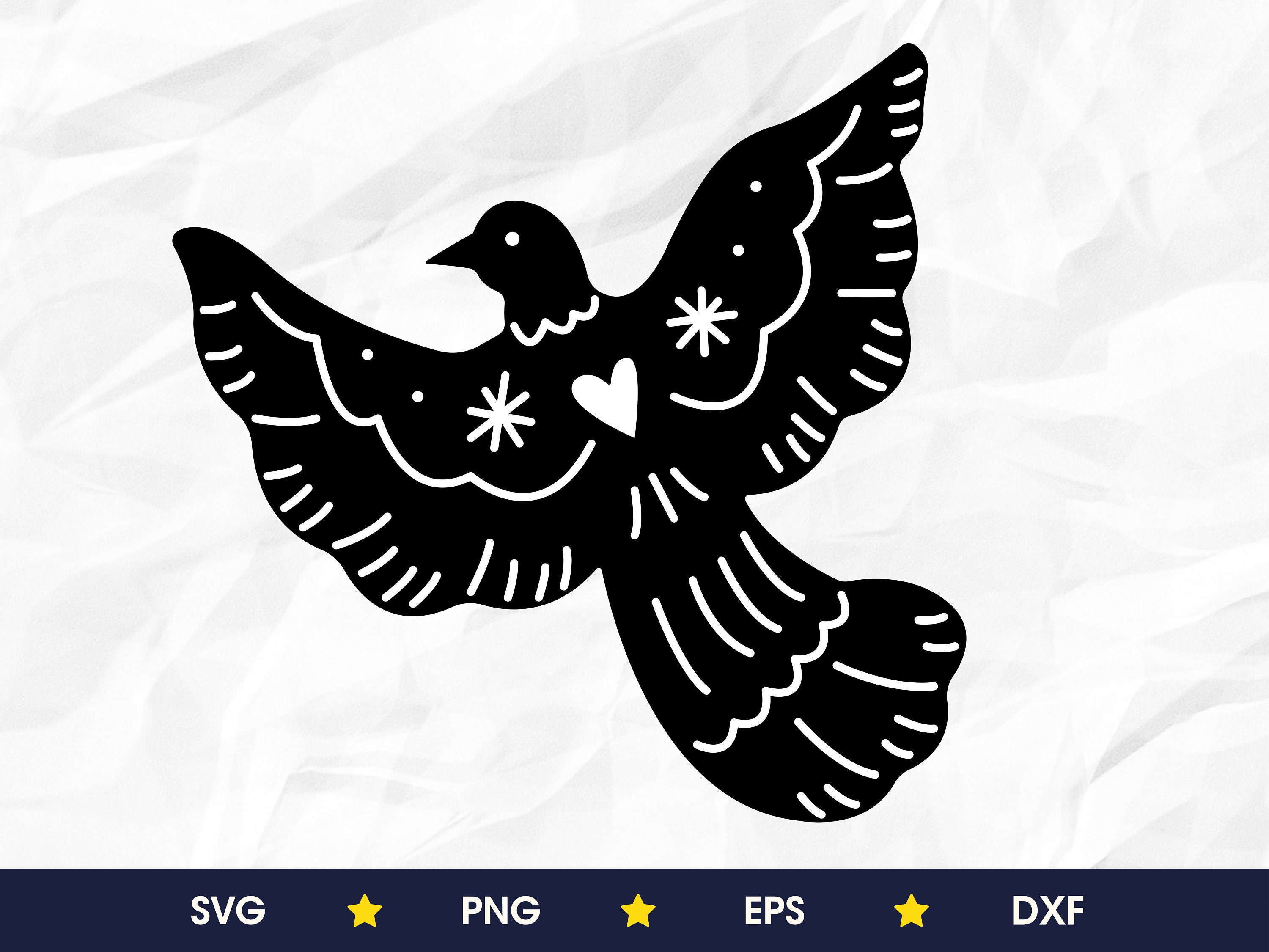 Holy Spirit flying bird svg png eps dxf | Etsy