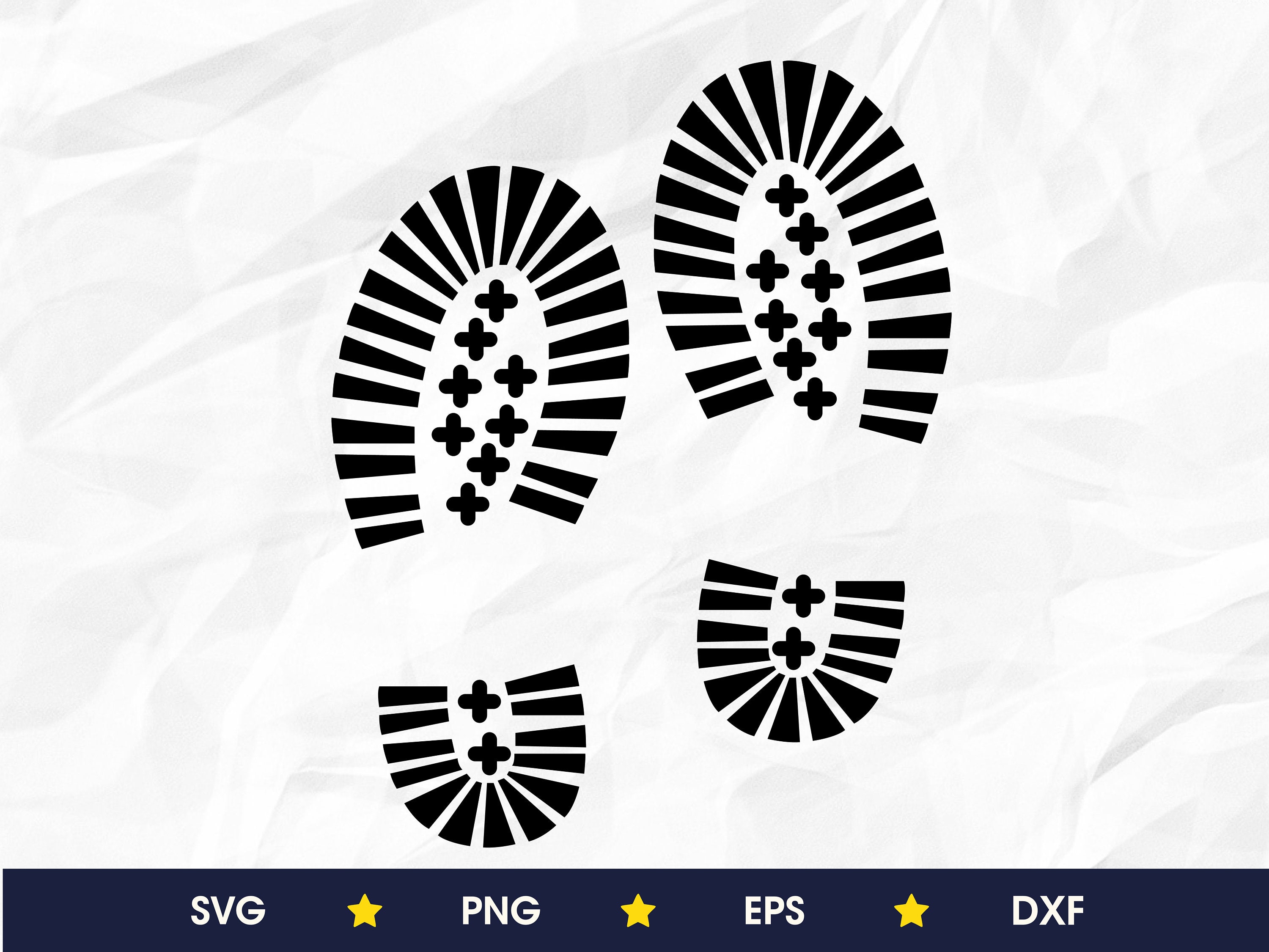 Boot print clipart svg png eps dxf Etsy