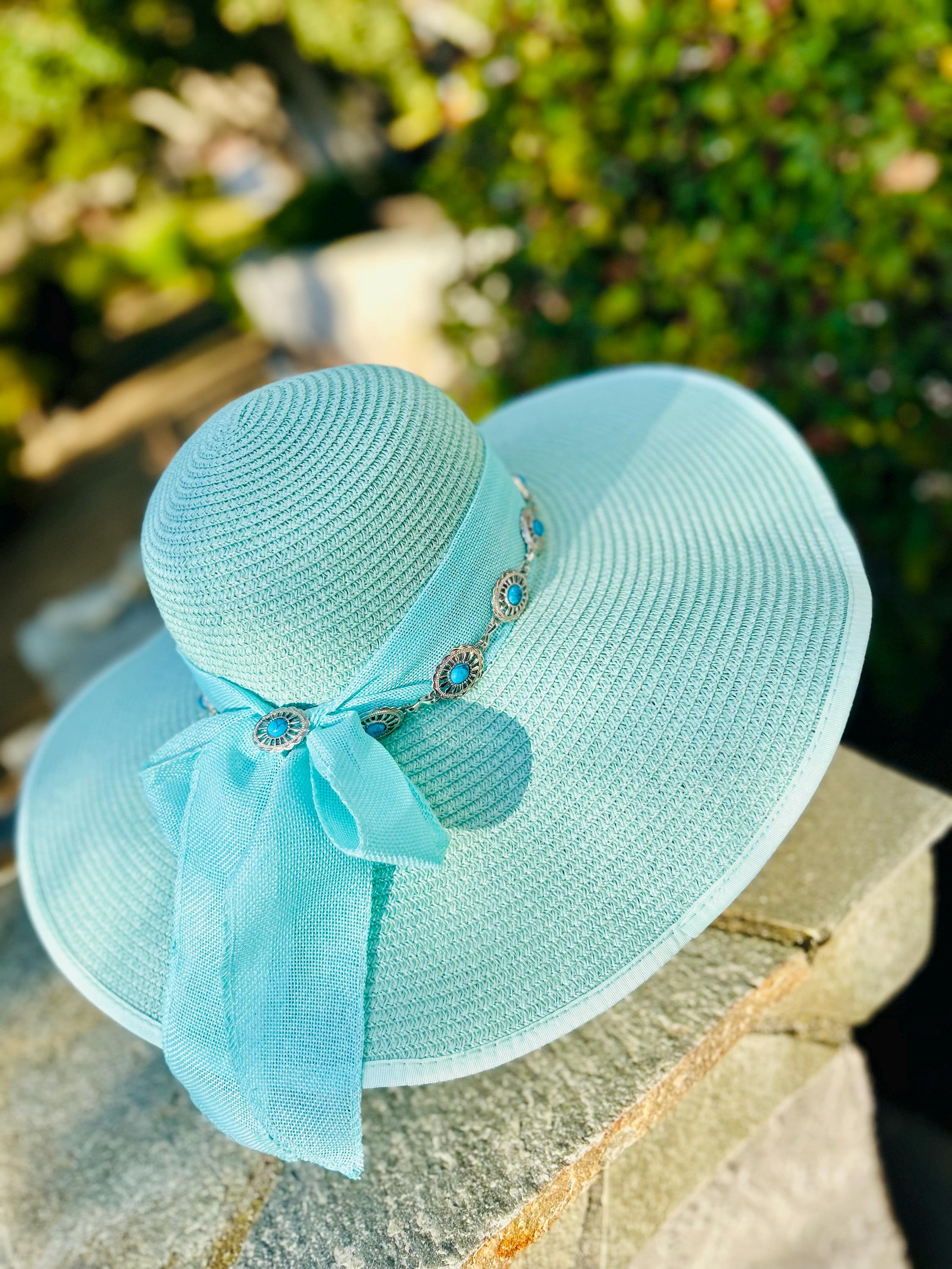 Turquoise Floppy Hat - Etsy display picture 2