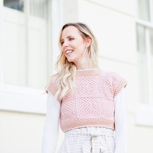 Crochet Top Pattern | Modern, Beginner Friendly Granny Square Top | Mindful Make | Customizable | Size Inclusive, Measure Yourself Style