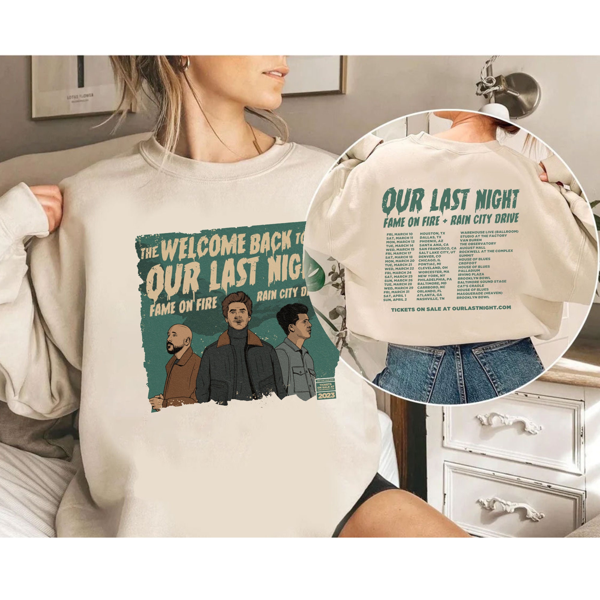 Our Last Night Band Tour 2023 Shirt, The Welcome Back Tour 2023 Shirt