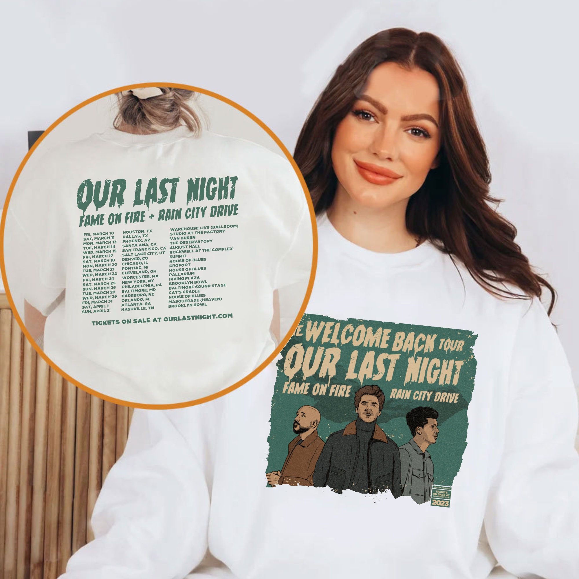 Our Last Night Band Tour 2023 Shirt, The Welcome Back Tour 2023 Shirt