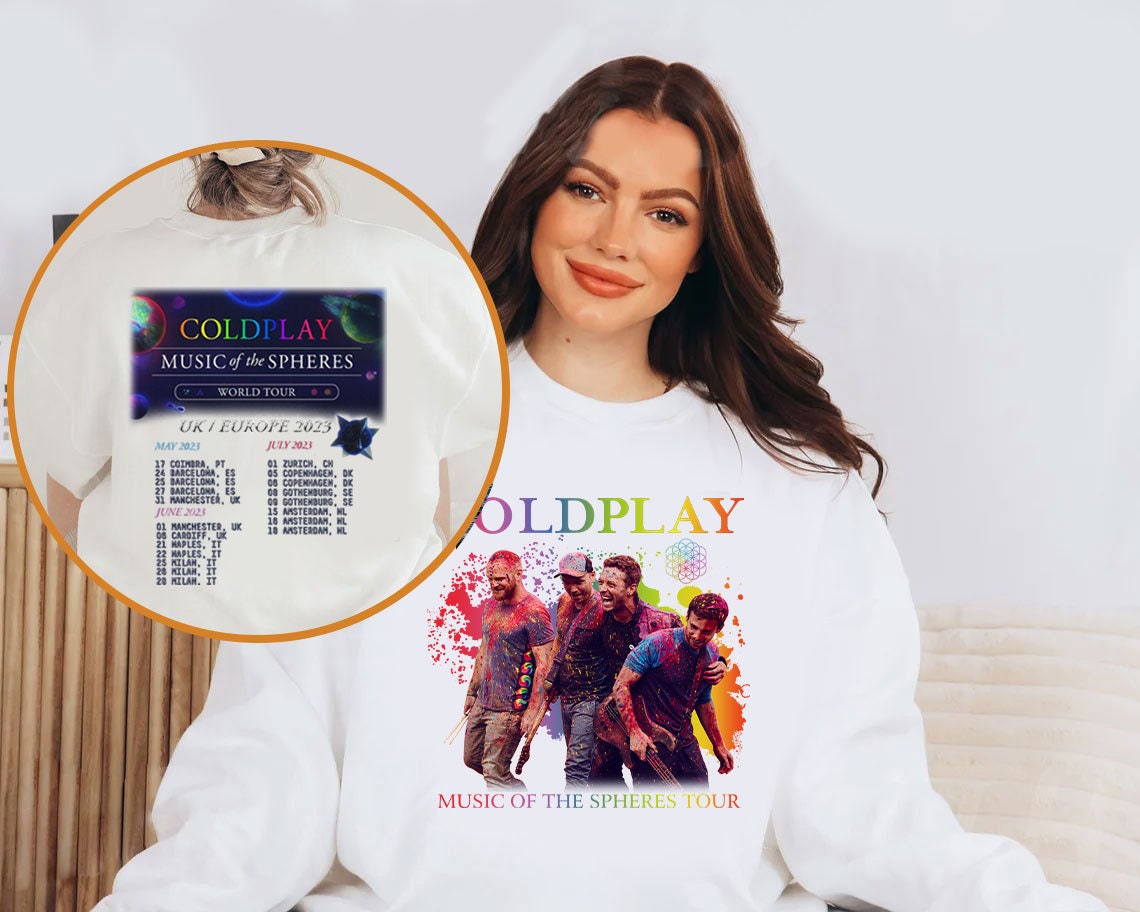 Coldplay Music Of The Spheres Tour 2023 Double Sided T Shirt Designed &  Sold By Anestassia Willing