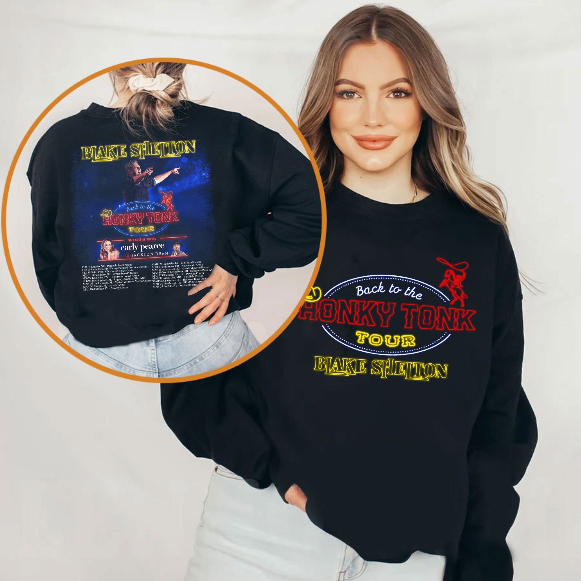 Blake Shelton Tour 2023 Shirt, Back to the Honky Tonk Tour 2023 Shirt