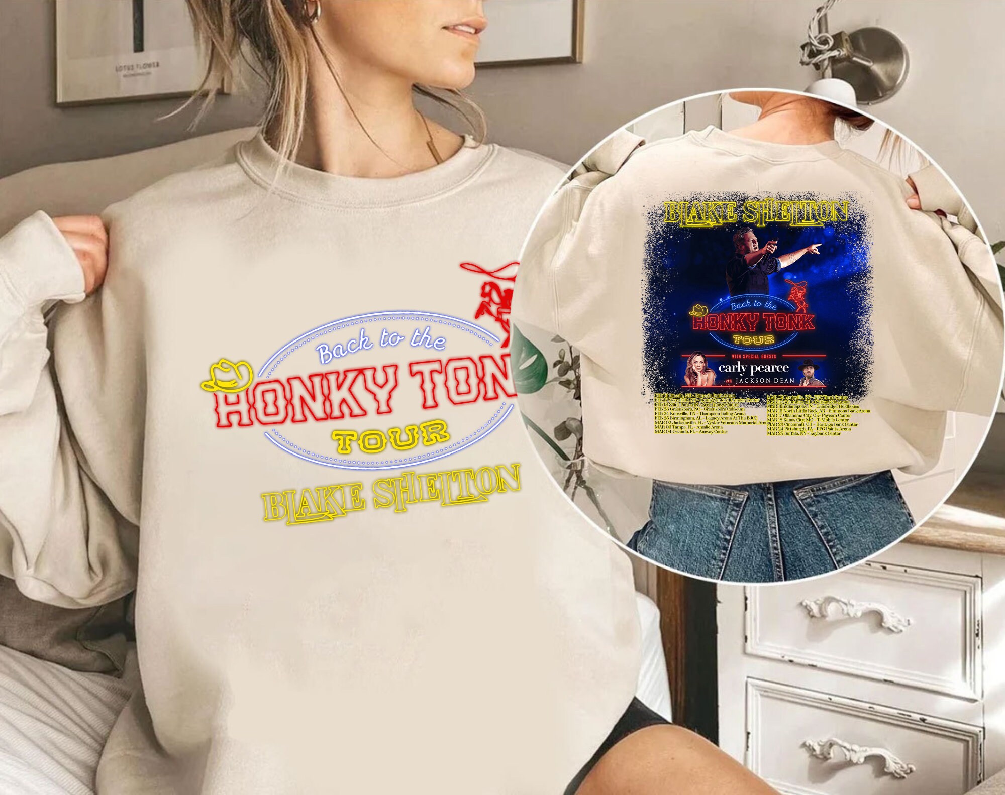Blake Shelton Tour 2023 Shirt, Back to the Honky Tonk Tour 2023 Shirt