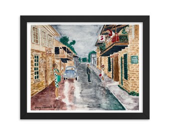 St George St 1963 Print: Vintage Street Scene Framed Poster