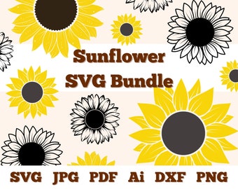 Sunflower Clipart, Sunflower Drawing, Sunflower Clip Art, Sunflower Bouquet, sunflower svg, sunflowers svg, sunflower outline