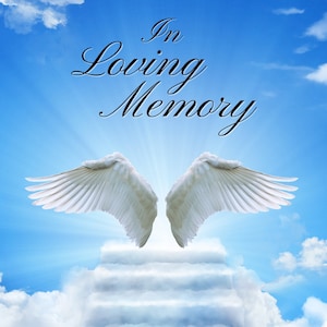 In Loving Memory, Loving Memory, In Loving Memory svg, Angel Wing svg, Pet Memory, Wedding Memory Table, Wedding Memory Sign, PNG, JPG image 1