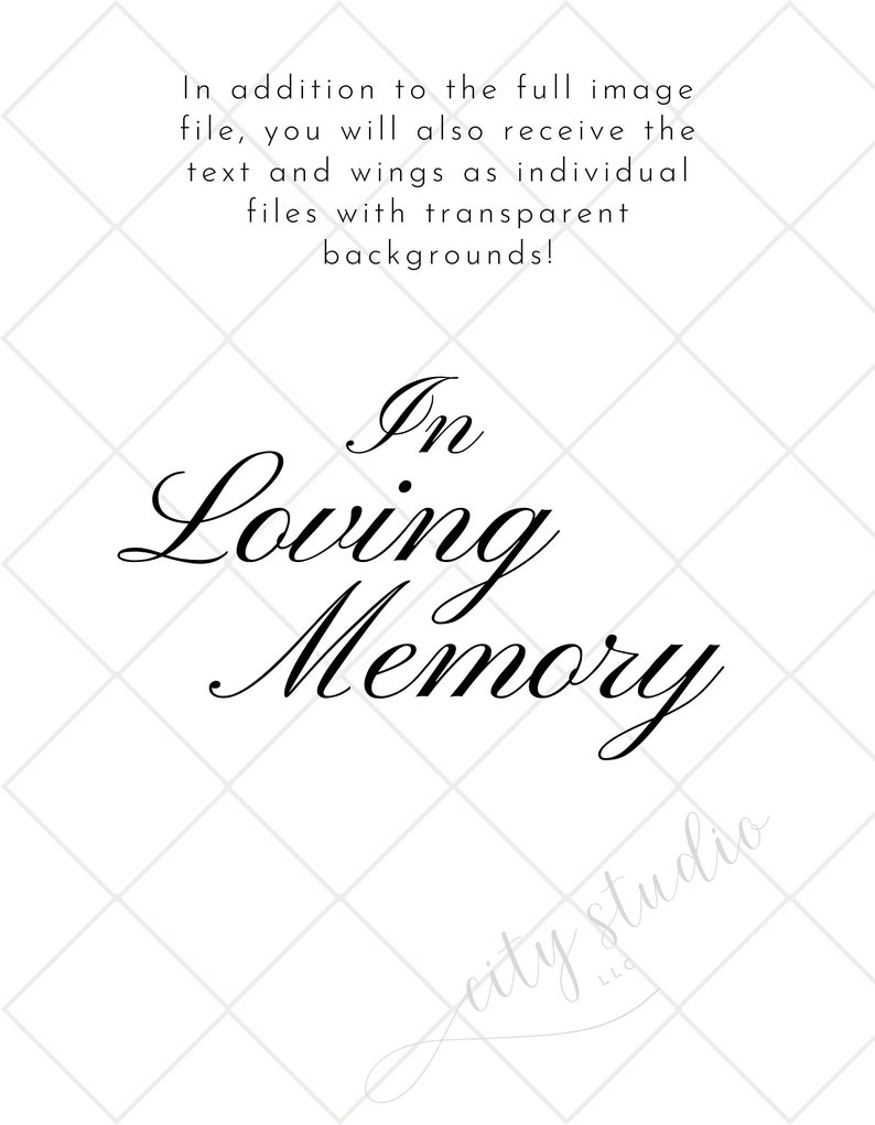 In Loving Memory, Loving Memory, In Loving Memory svg, Angel Wing svg, Pet Memory, Wedding Memory Table, Wedding Memory Sign, PNG, JPG image 4