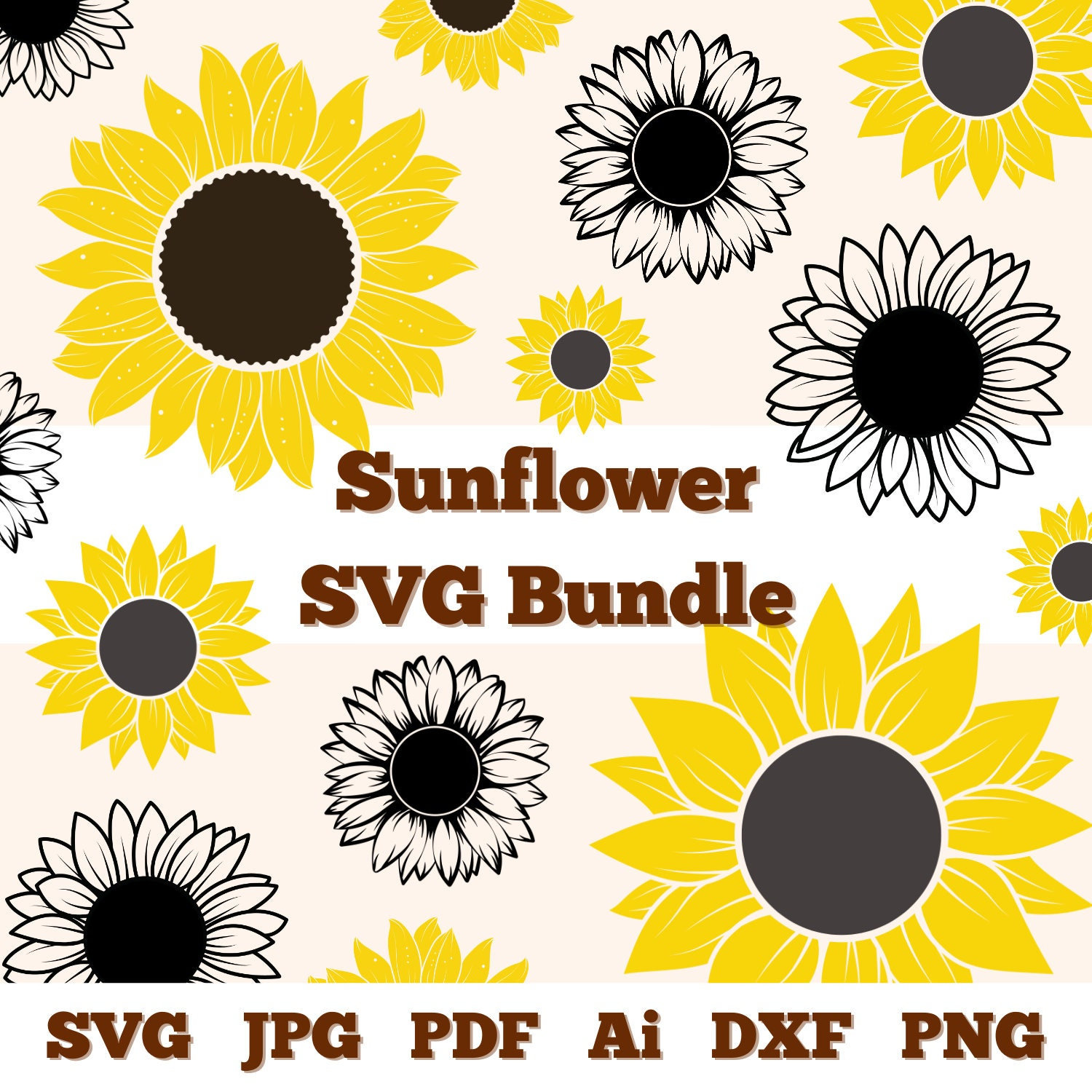 Easy Simple Sunflower Drawing, HD Png Download , Transparent Png Image -  PNGitem