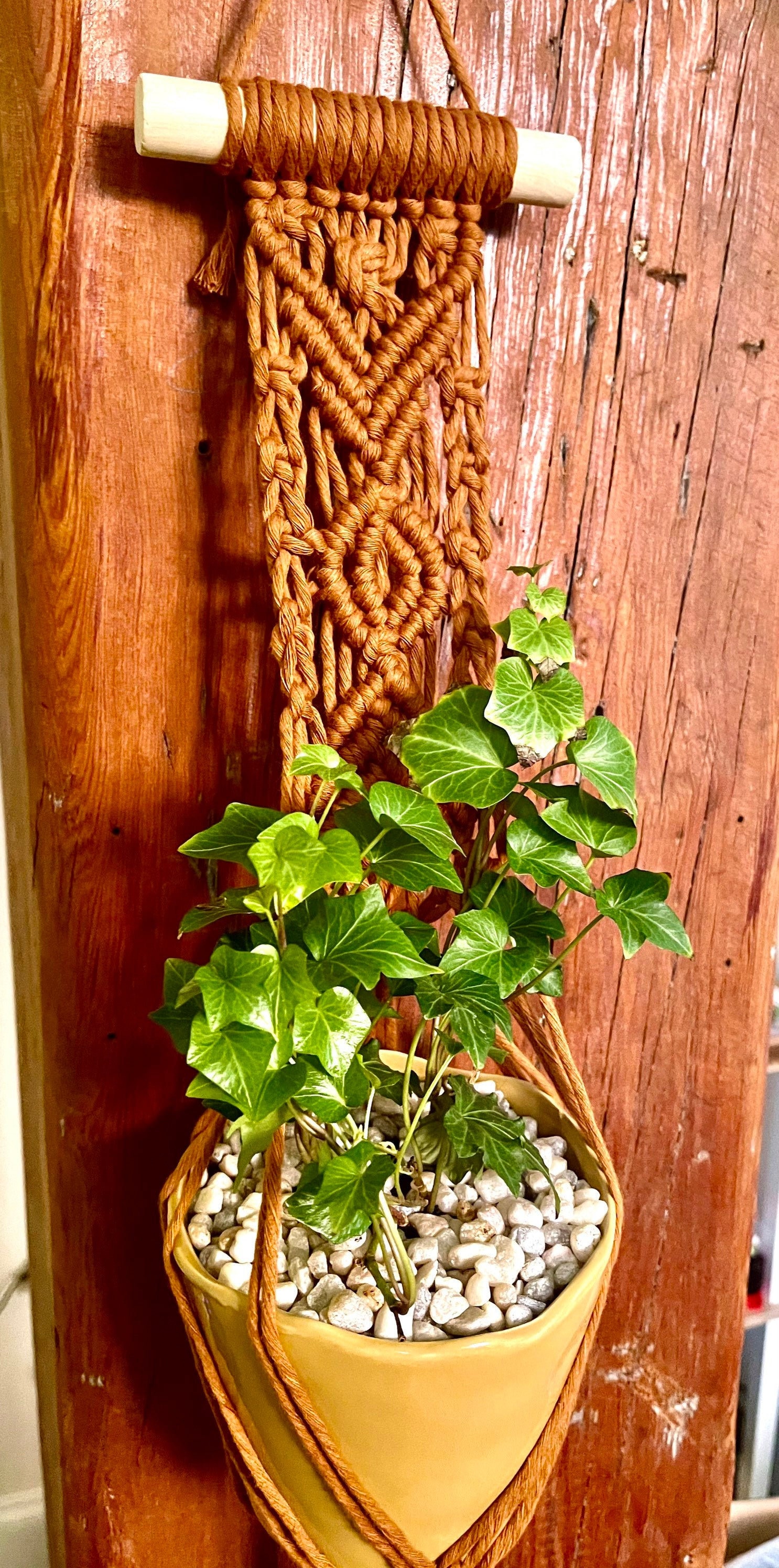 Macrame Wall Planter for Indoor Garden, Herb Planters, Indoor Plant Hanger,  Rope Hanging Flower Pot Holder, Plant Hanging Basket