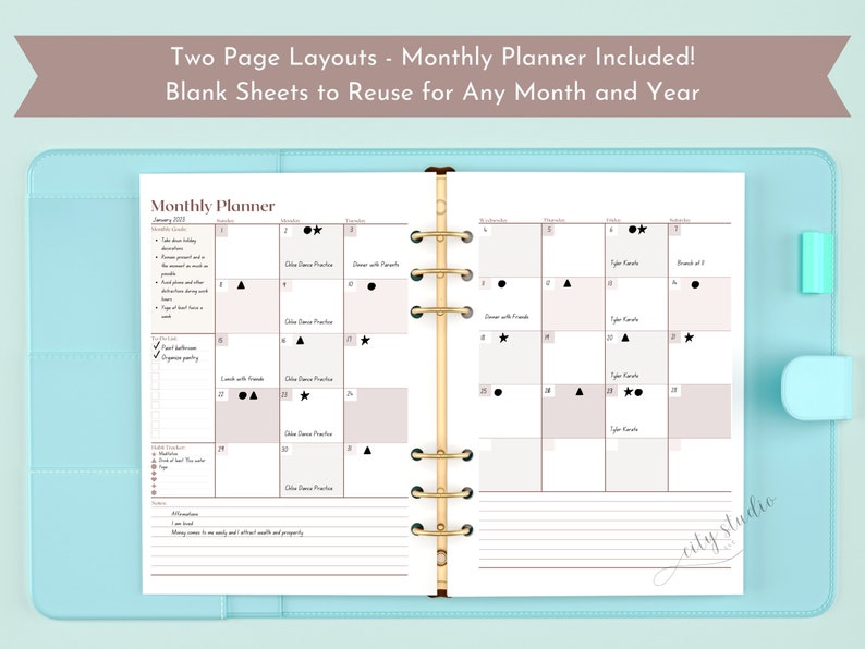 Weekly Planner Printable Daily Hourly Planner Undated - Etsy