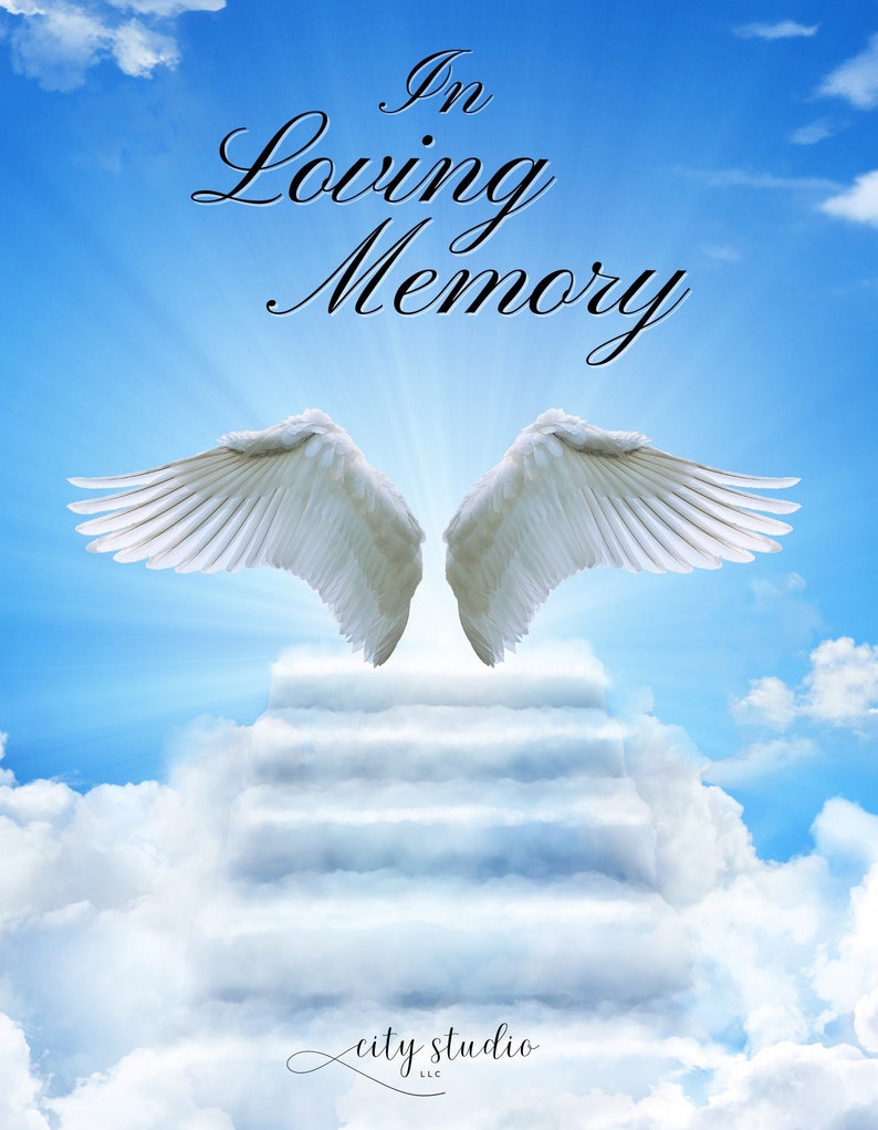 In Loving Memory, Loving Memory, In Loving Memory svg, Angel Wing svg, Pet Memory, Wedding Memory Table, Wedding Memory Sign, PNG, JPG image 1