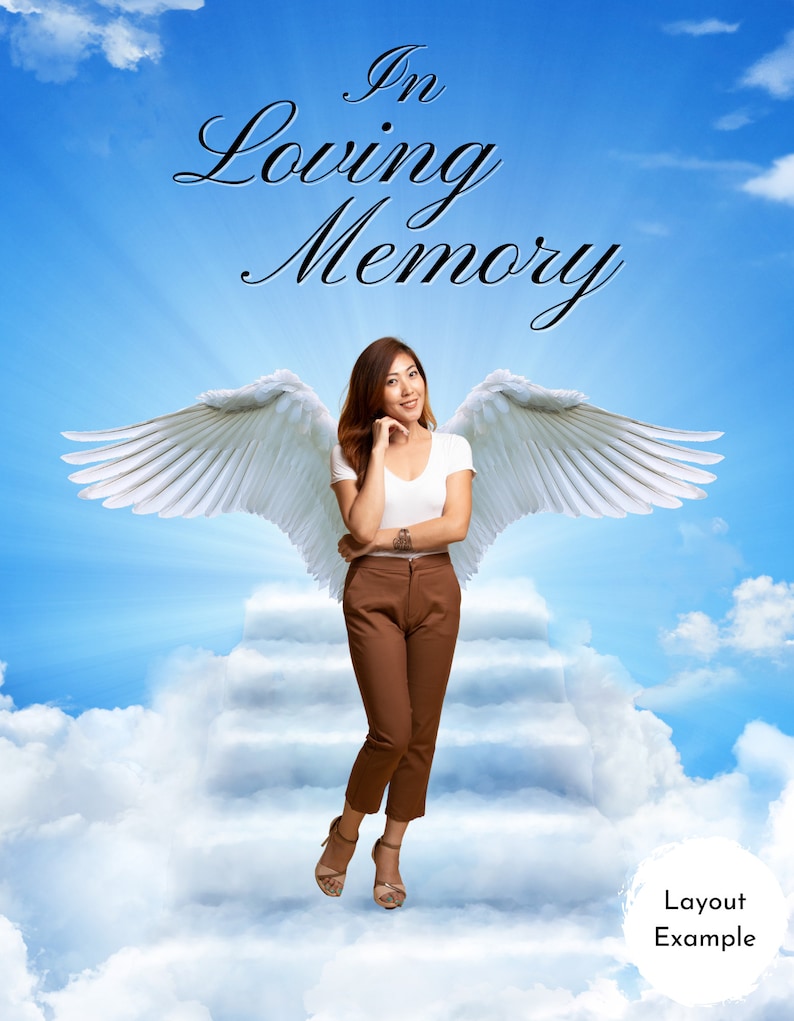 In Loving Memory, Loving Memory, In Loving Memory svg, Angel Wing svg, Pet Memory, Wedding Memory Table, Wedding Memory Sign, PNG, JPG image 6