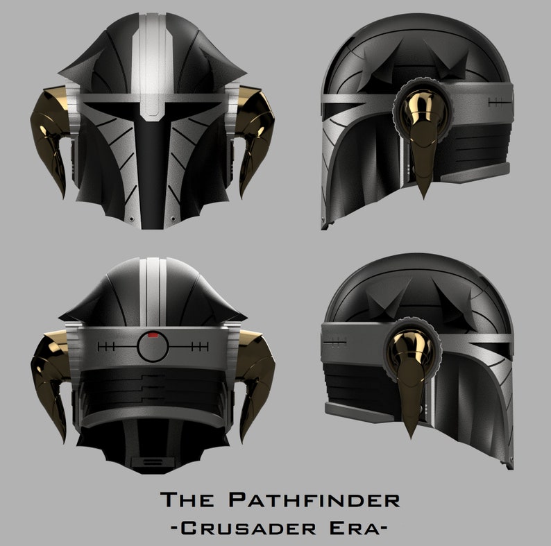 Mandalorian helmet The Pathfinder CRUSADER ERA Etsy