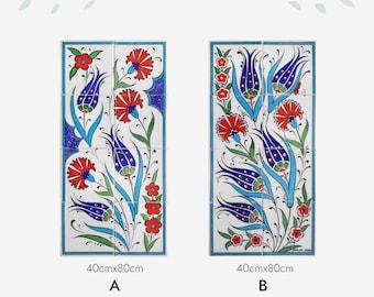 40cmx80cm, 16inx32in, Hand painted Ceramic tile Art Frameless Wall Mural Panel Porcelain Tile, Special Design Decoration