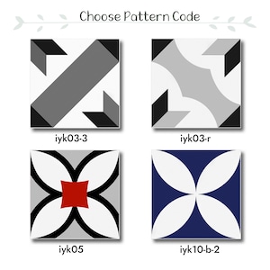 Modern Porcelain Tiles, 20x20 cm(8x8 in) Porcelain Tile, Special Indoor and Outdoor Tiles, 1 pack (3 pieces / 1.29 sqft)