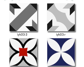 Modern Porcelain Tiles, 20x20 cm(8x8 in) Porcelain Tile, Special Indoor and Outdoor Tiles, 1 pack (3 pieces / 1.29 sqft)
