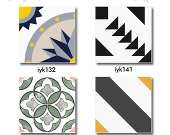 Shower tile pattern, 20x20 cm(8x8 in) Porcelain Tile, Special Indoor and Outdoor Tiles, 1 pack (3 pieces / 1.29 sqft)
