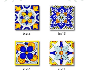 Baked patterned porcelain tiles, 10cm*10cm(4in*4in) Porcelain Tile, Special Design Decoration, 10 pieces (1 sq/ft)