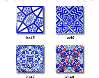 Traditional floor tiles, decorative patterned tiles, 10cm*10cm(4in*4in) Porcelain Tile, Special Design Decoration, 10 pieces (1 sq/ft)