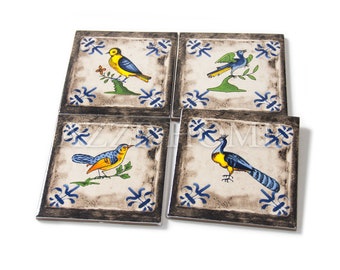 Birds and modern porcelain tiles, 10cm*10cm(4in*4in) Porcelain Tile, Special Design Decoration, 10 pieces (1 sq/ft)