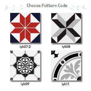 Handmade porcelain tile, 20x20 cm(8x8 in) Porcelain Tile, Special Indoor and Outdoor Tiles, 1 pack (3 pieces / 1.29 sqft)