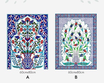 60cmx80cm, 24inx32in, Hand painted Ceramic tile Art Frameless Wall Mural Panel Porcelain Tile, Special Design Decoration