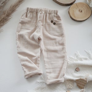 Muslin trousers, summer trousers, casual trousers made of muslin, airy summer trousers size. 80 - 140