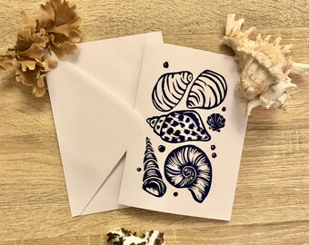 Seashell Card | Etsy