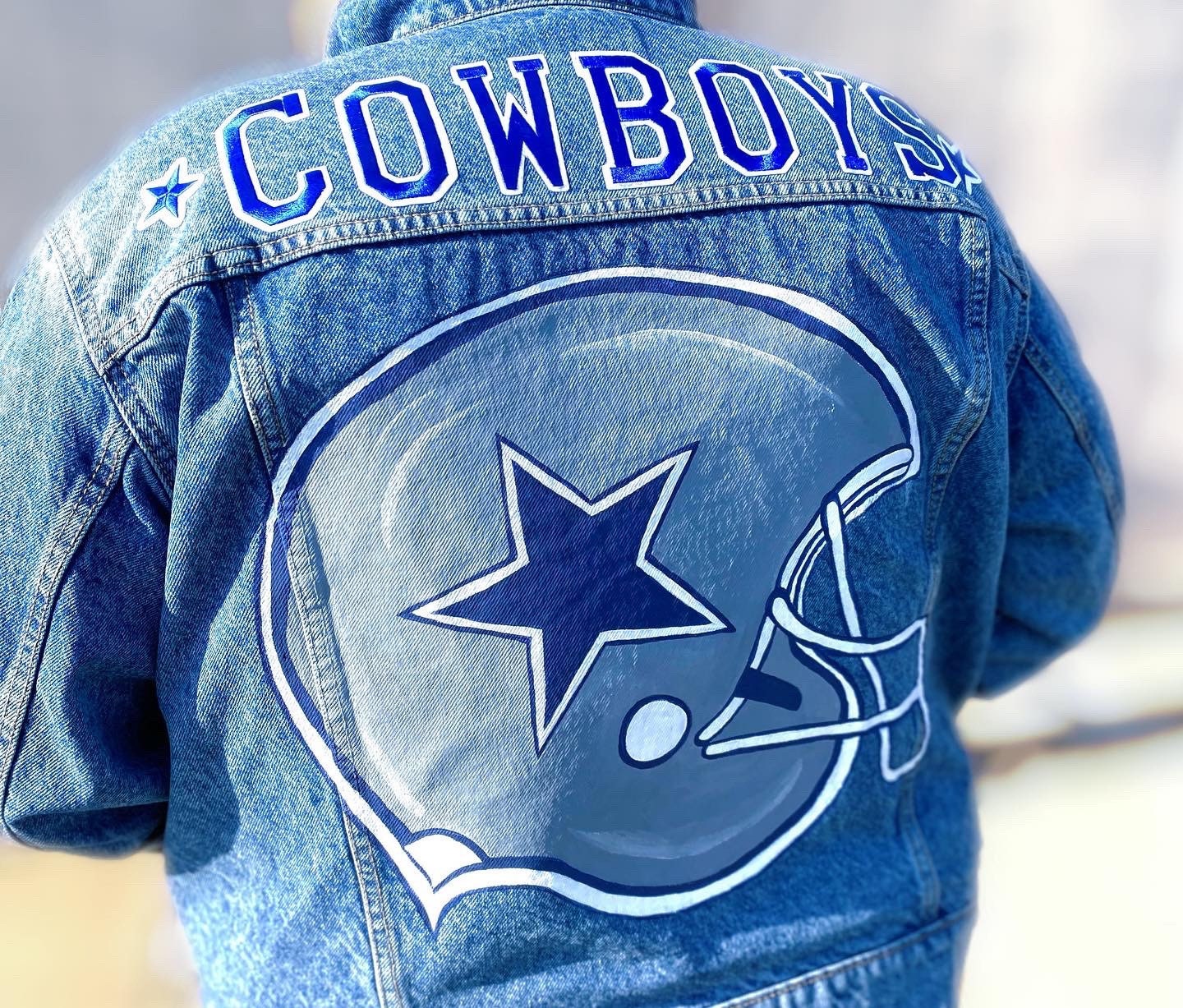Dallas Cowboys patch iron on NFL Star Team DIY  Customised denim jacket,  Team diy, Embellishment diy