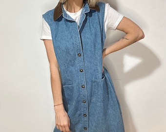Vintage Christopher & Banks Denim Jumper Dress
