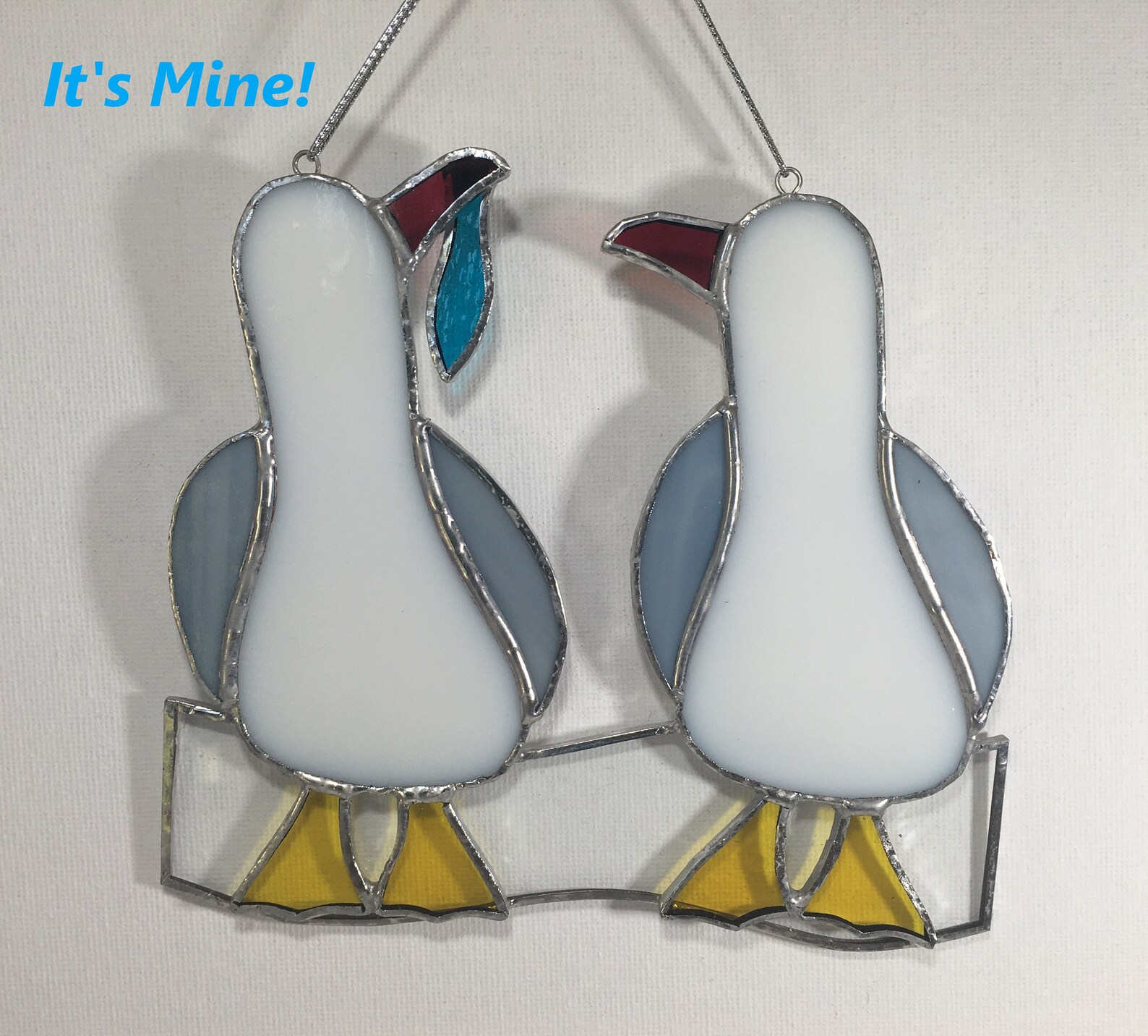 Stained Glass Seagull Suncatcher Window Seaside Decoration Etsy