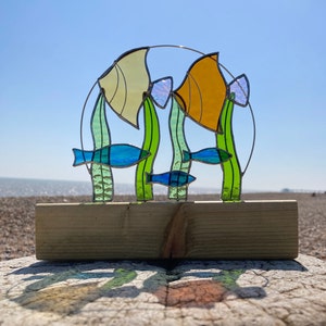 Angelfish Stained Glass Suncatcher Window Decoration Ornament Gift