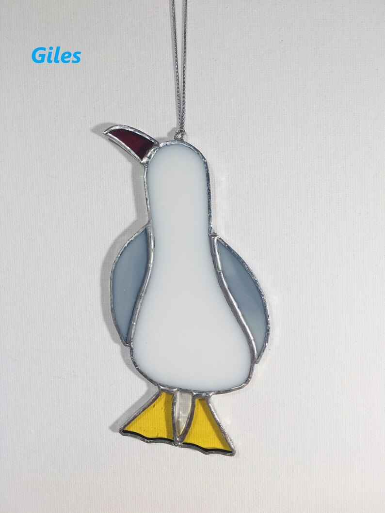 Stained Glass Seagull Gull Seaside Gift Suncatcher Window Etsy UK