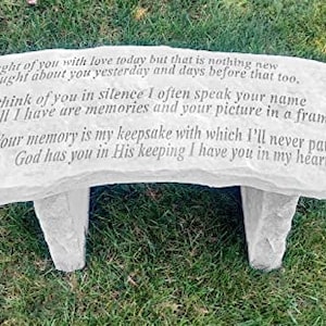 Kay Berry "I Thought of You With Love..." Memorial Outdoor Garden Bench