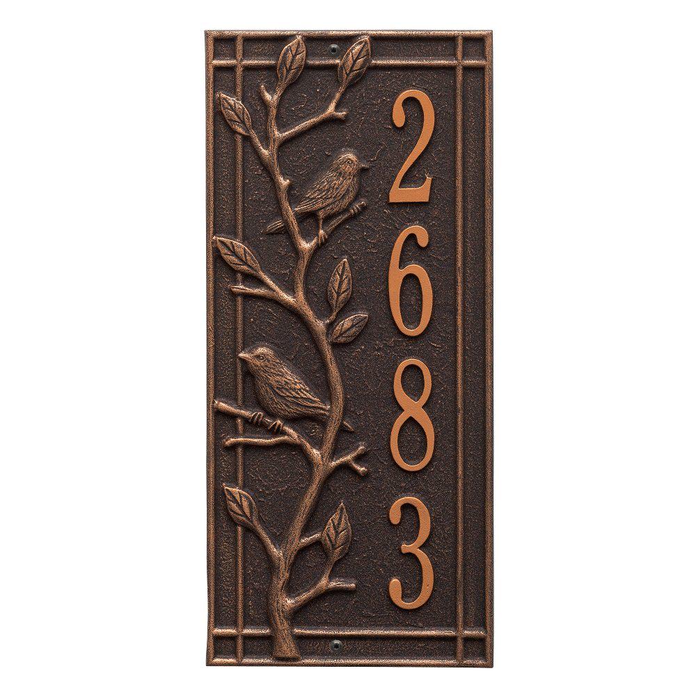 彫刻WOODREX 木製 Address Book 記念品5－2 Whitehall Woodbridge Vertical Aluminum Customized Address Plaque