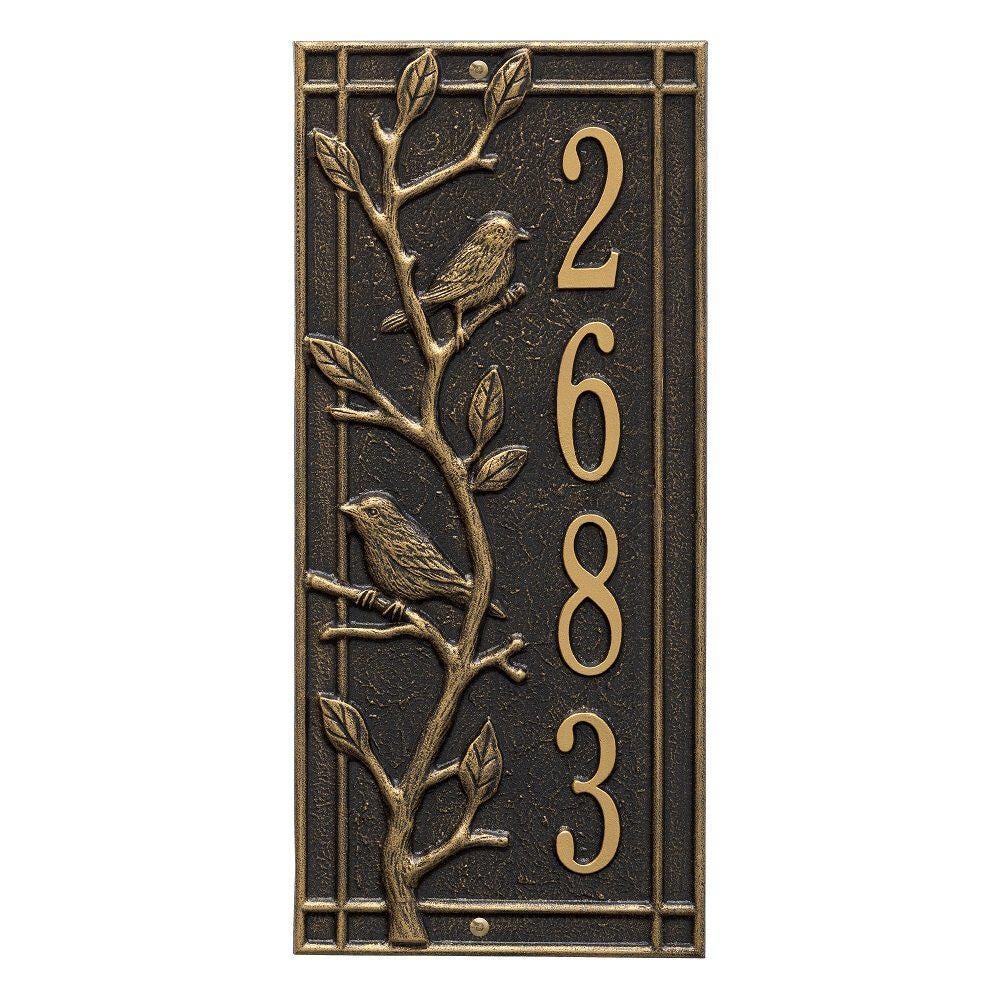 Whitehall Woodbridge Vertical Aluminum Customized Address Plaque