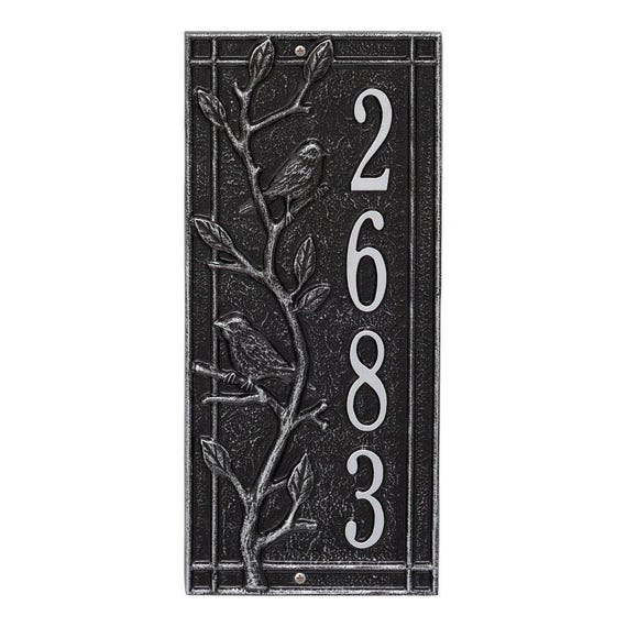 Whitehall Woodbridge Vertical Aluminum Customized Address Plaque