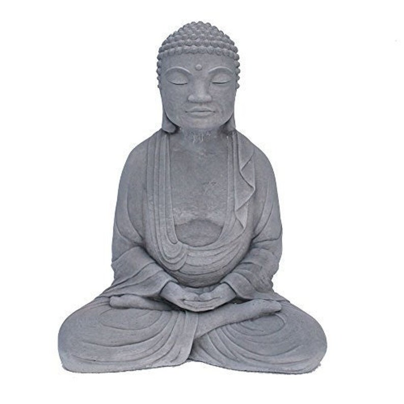 Meditating Buddha Garden Statue 14 High Etsy