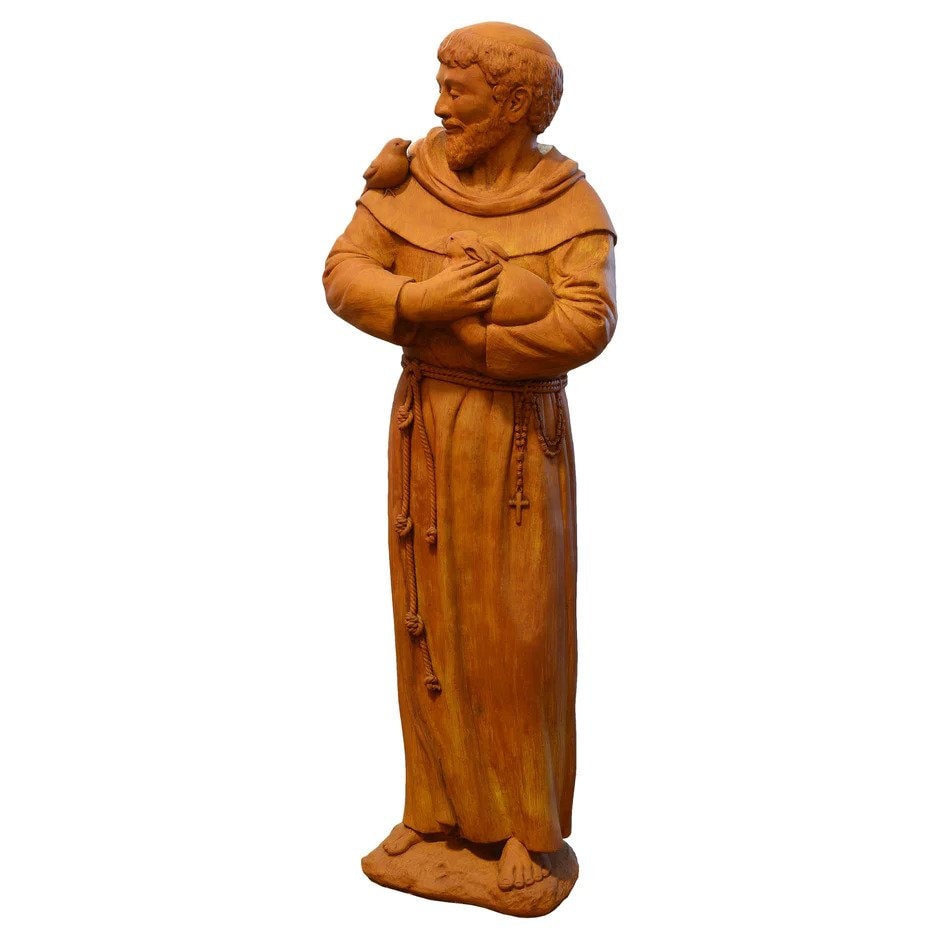 St. Francis Nichols Brothers Outdoor Concrete Garden Statue 32