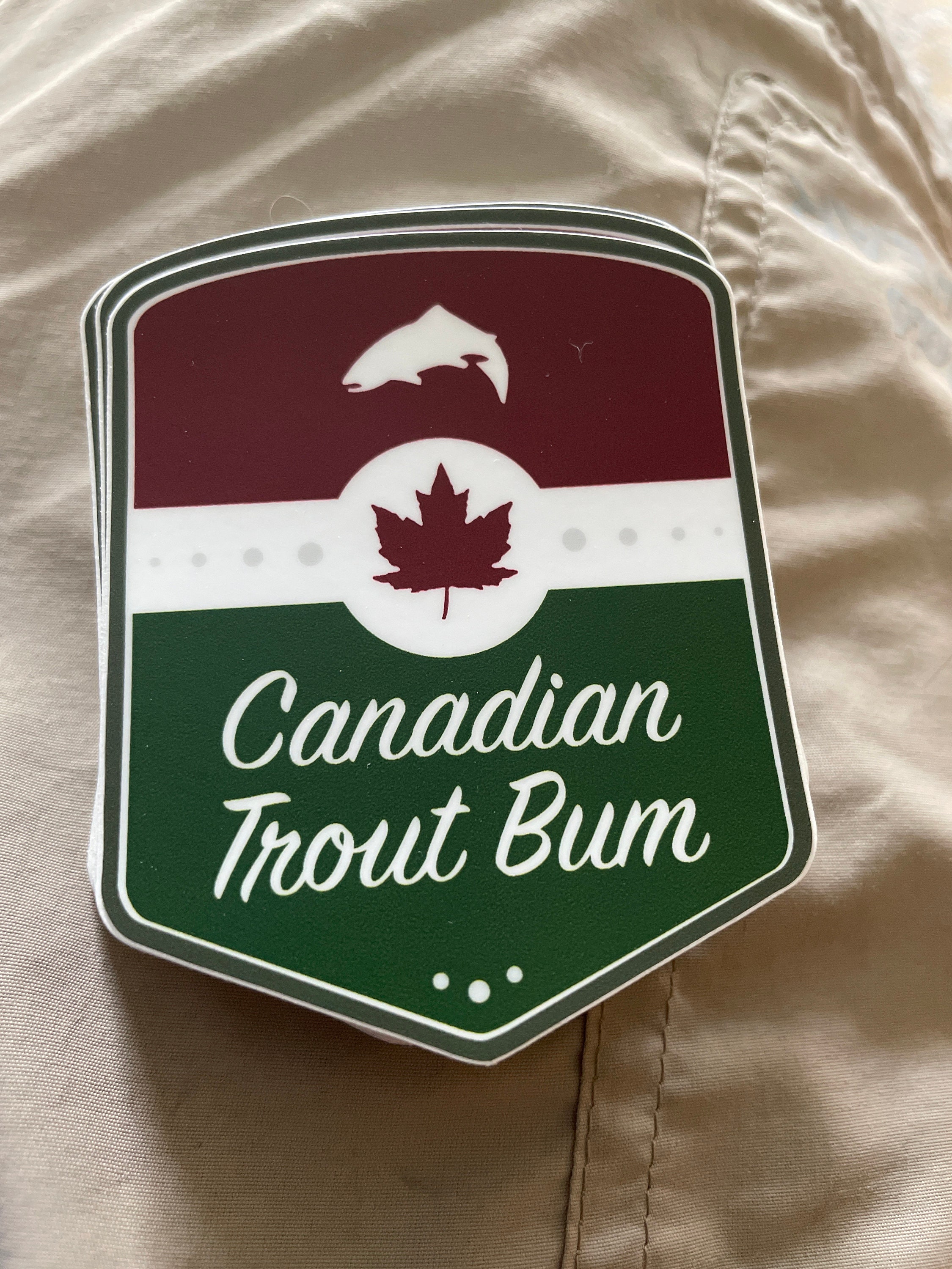 Canadian Trout Bum sticker Etsy