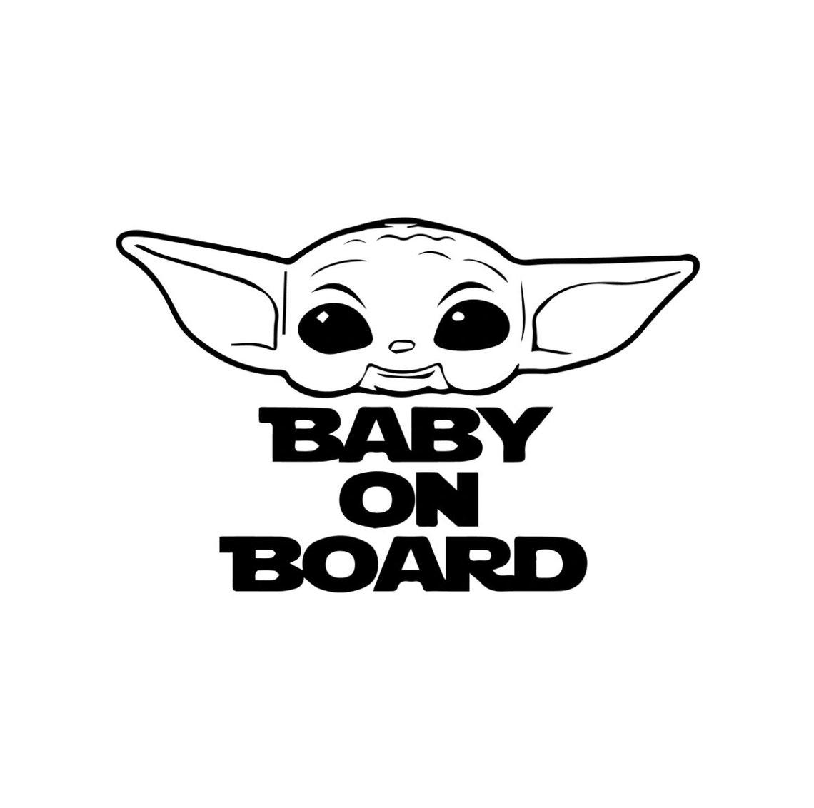 Baby Yoda Baby On Board Sticker The Child Baby On Board Etsy