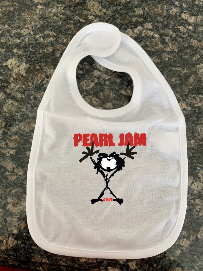 Pearl Jam Alive Baby Bib 90/'s music baby bib baby clothes punk rock baby bibs Pearl Jam logo baby bib baby gifts