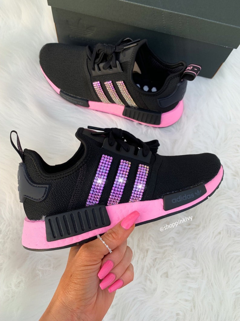 neon pink adidas sneakers