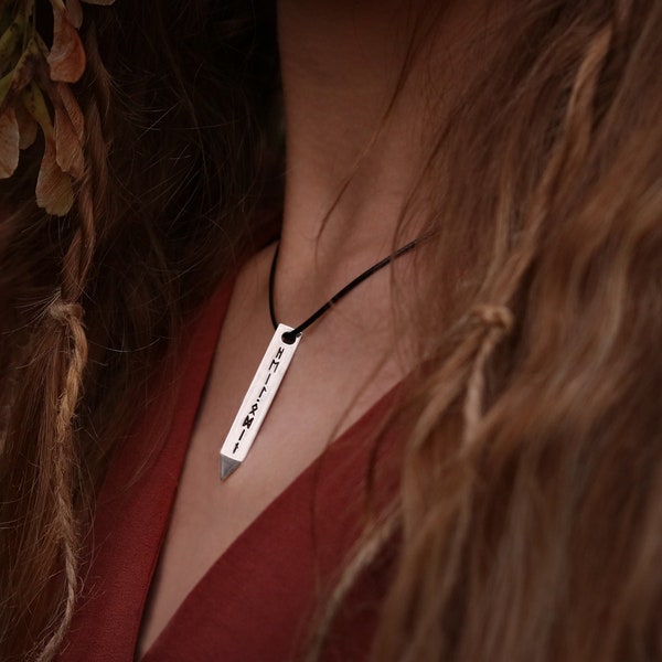 RUNIC AMULET to improve PREDICTION abilities  - Norse jewelry - 925 Sterling Silver - Bronze - Odin Amulet